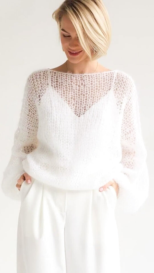 Gwen | Mesh Strickpullover