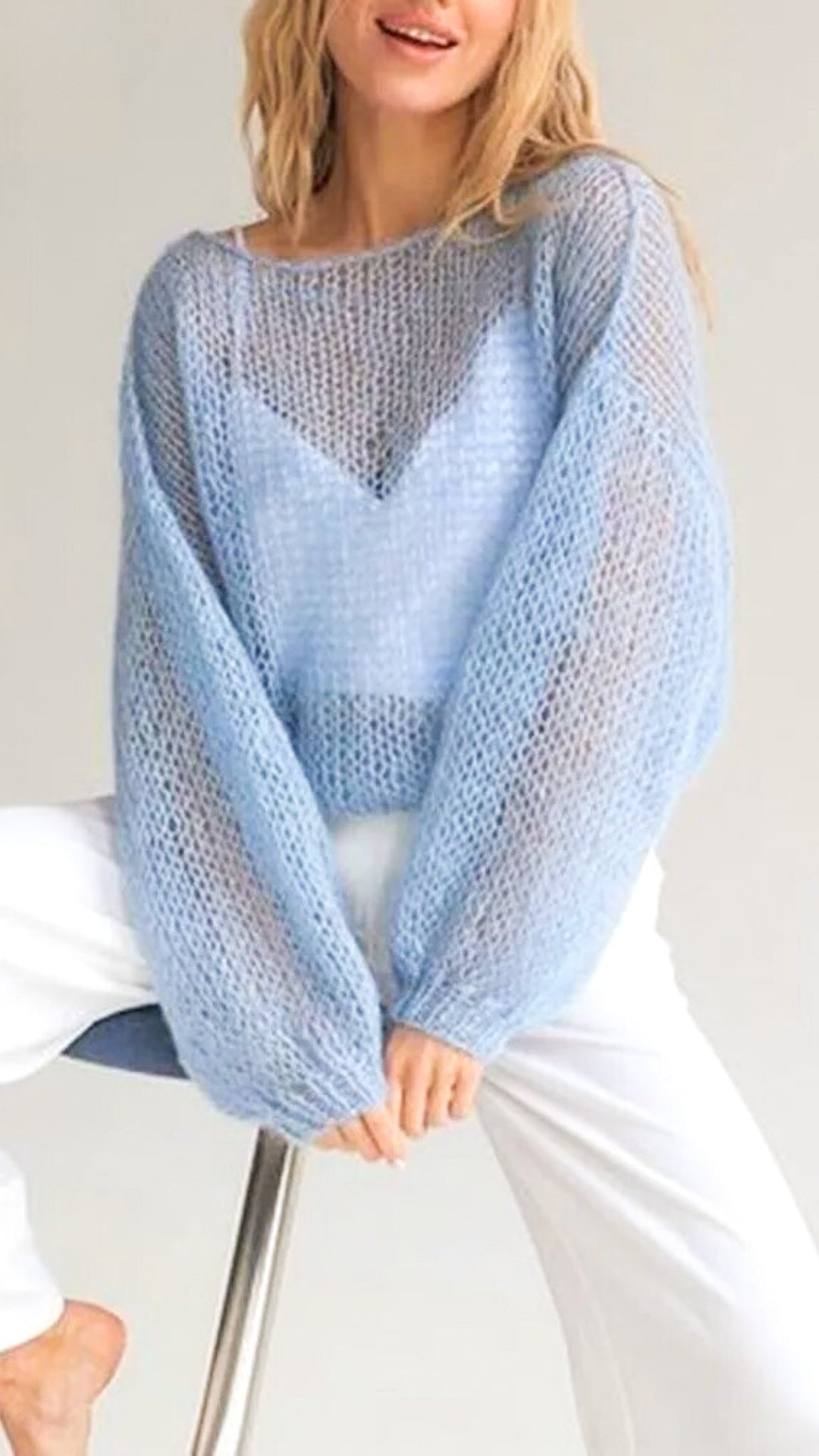 Gwen | Mesh Strickpullover