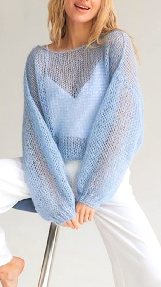 Gwen | Mesh Strickpullover