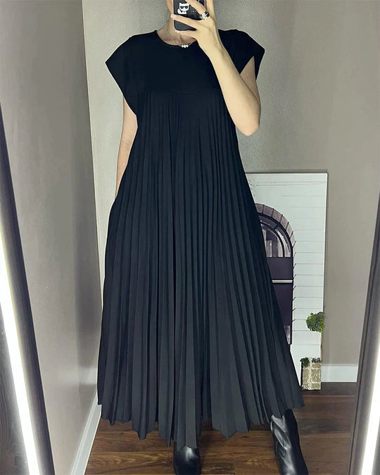 Farn | Ärmelloses Faltenkleid